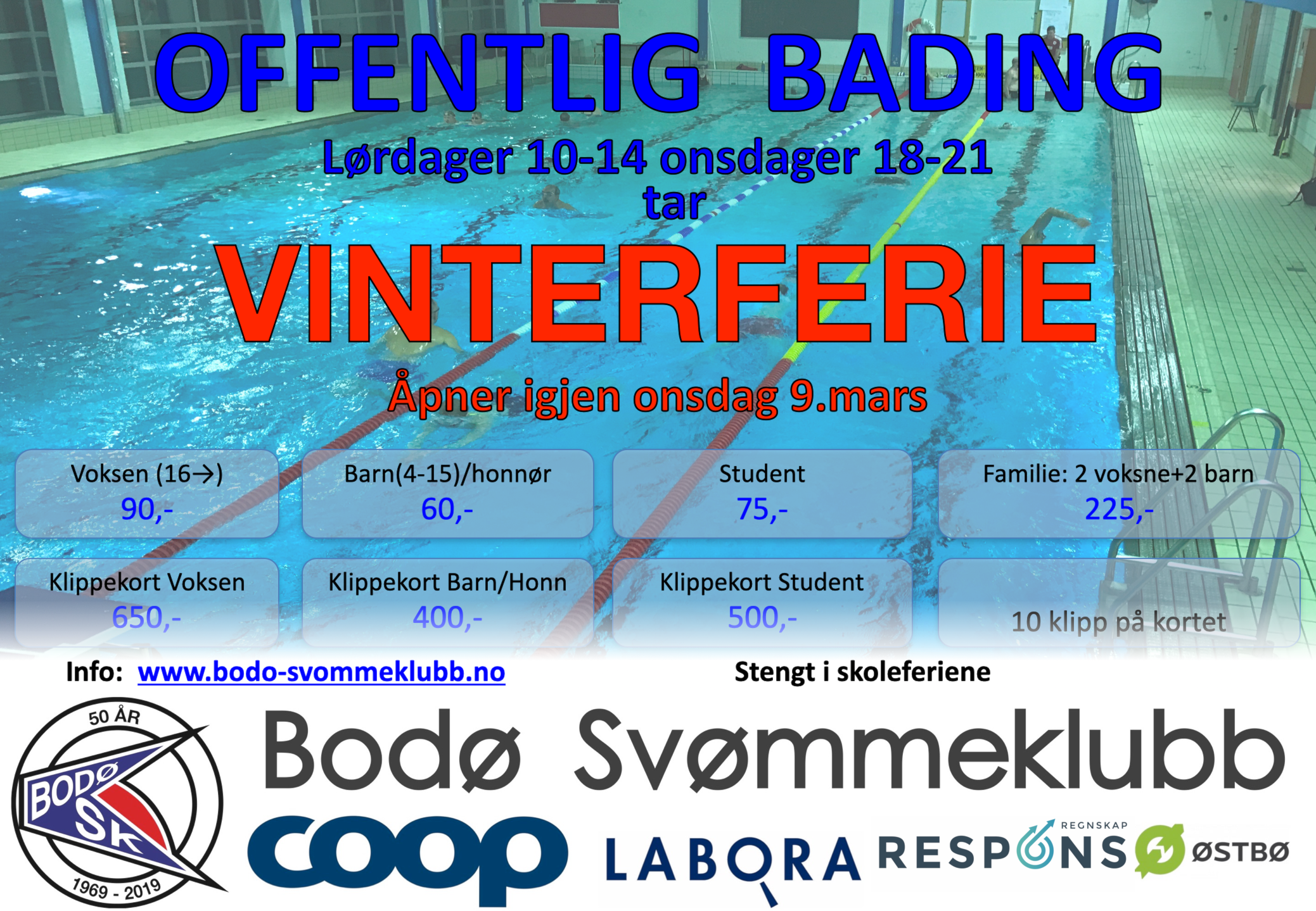Vinterferiestengt Offentlig Bading
